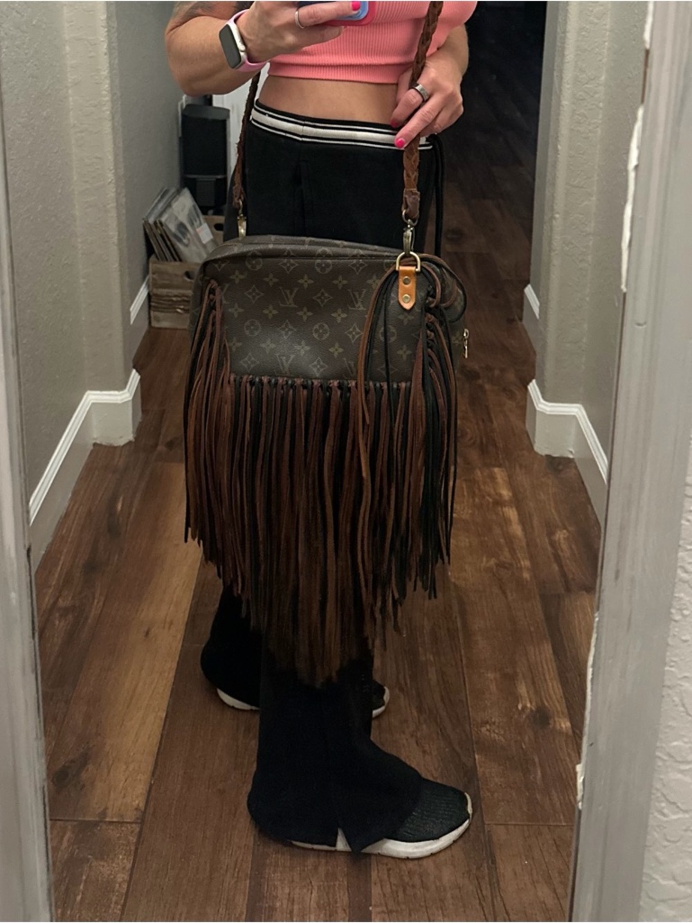 Louis Vuitton Brown Monogram Fringe Crossbody-purchased from vintage boho - Picture 6 of 6
